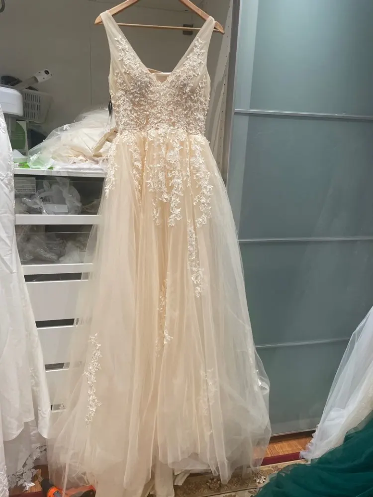 V Neck Long Evening Gowns Sleeveless A-Line Appliques Formal Prom Dresses Vestidos De Fiesta De Noche Sexy Robe De Soiree