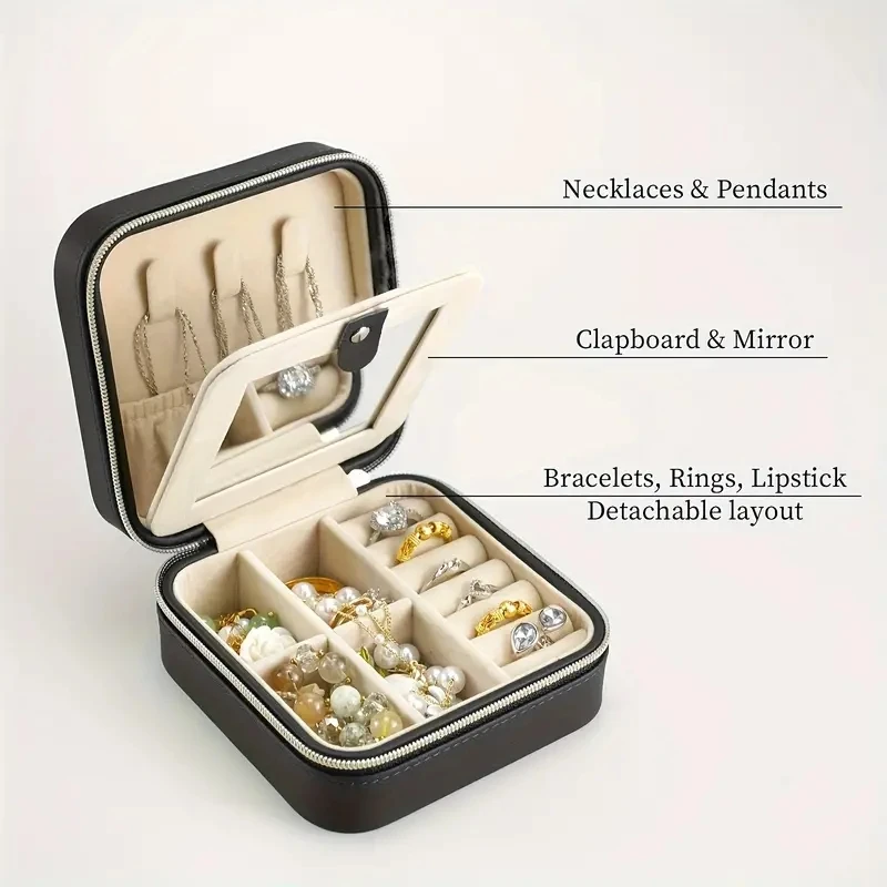 Storage Box Makeup Organizer Jewelry Box Makeup Storage Box Cosmetic Storage Box Jewelry Organizer Jewelry Storage Gift Box Earrings Necklace Ring Organizer Makeup Storage
