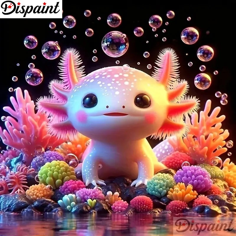 Dispaint Full Diamond "Animal Elves Jellyfish" DIY 5D Diamond Painting Cross Stitch Home Decor Picture Of Rhinestone Handmade