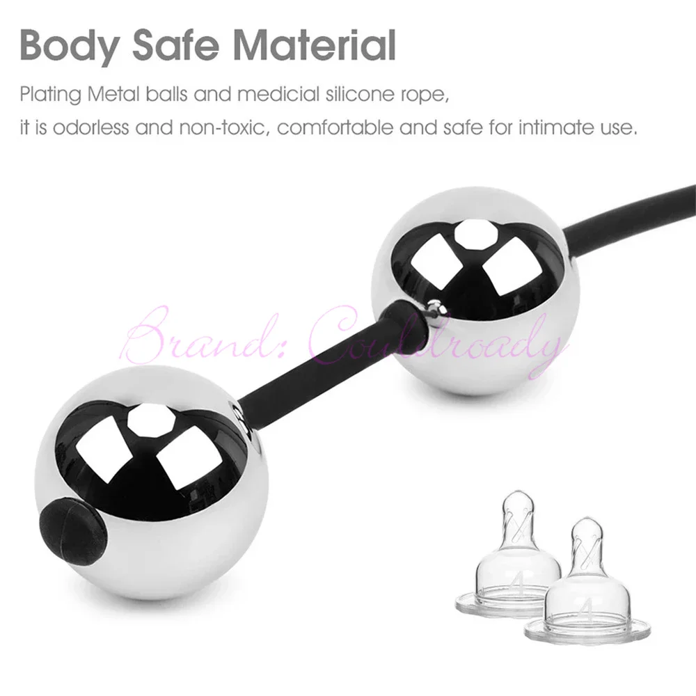 Erotic Weighted Vaginal Egg Geishaball Kegel Exerciser Metal Ben Wa Ball Anal Beads Buttplug Adult Sex Toys for Woman