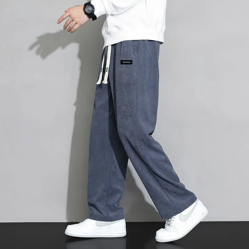 wide leg pants wide leg sweatpants men spring autumn corduroy