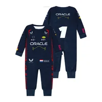 2024 F1 Racing Competition Baby Enthusiast Cycling Jumpsuit Hot Selling MAX VERSTAPPEN Baby Boy Girl Clothing Bull Crawling Suit 1