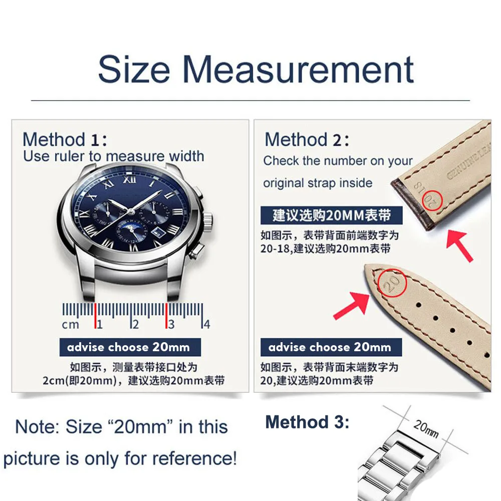 Premium Stainless Steel Diving Watch Band with Double Lock Buckle - Adjustable Metal Bracelet in Multiple Sizes