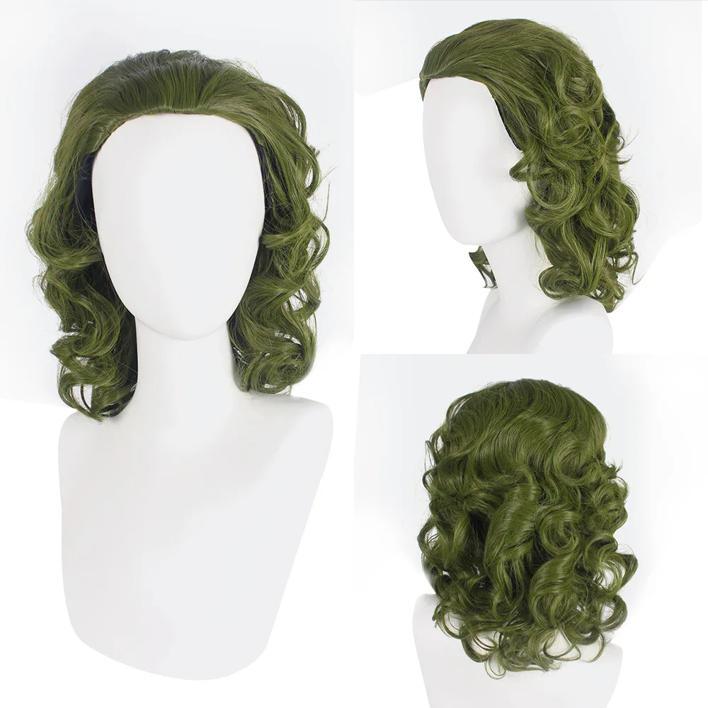 Joker Green Wavy Synthetic Cosplay Wig Halloween Costume Party
