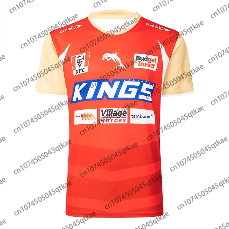Australian NRL Dolphins MENS Home Jersey Summer Men Training Jersey Adult&Kid Breathable Sport Rugby