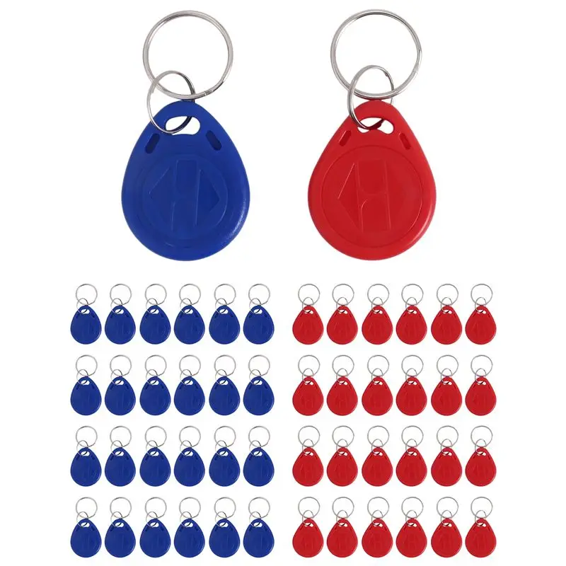 50Pcs 125 Khz 근접 ID 카드 RFID Keyfob 액세스 제어 키 도어 출입 액세스 제어 시스템 TK4100-[A22I Store]