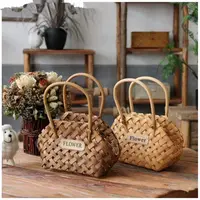 Girl Basket Wicker Baskets Basket Wicker Or Bamboo Baskets Cachepot For Flowers Bamboo Basket Decorative Flower Baskets 1
