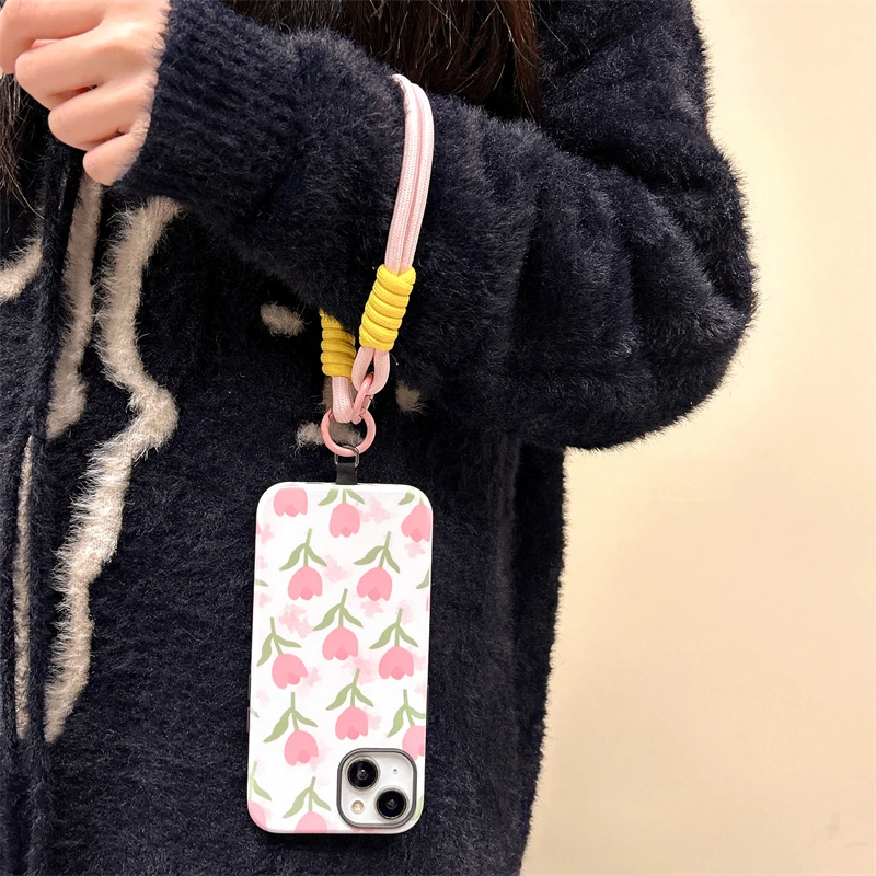 Pink Tulip Magnetic Two-in-One Film Protective Case for iPhone