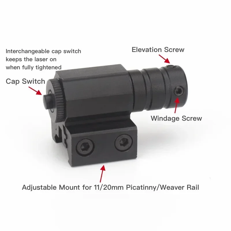 Rifles Red Dot Laser Sights Metal Ar15 Green Dot Laser Red Picatinny Rails Pistol Sights Hunting Adjustable Lasers Calibrated tactical reflex sight