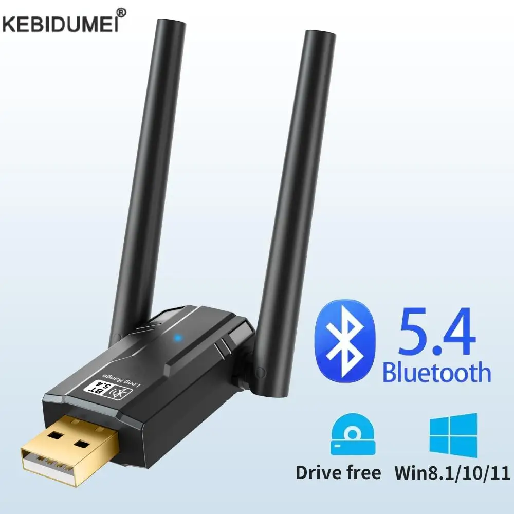 Adattatore Bluetooth 150m Adattatore Bluetooth 5.1 Per PC - Dongle USB Doppia Antenna, Portata 150m Adattatore Usb Bluetooth Doppia Antenna - Foto 13