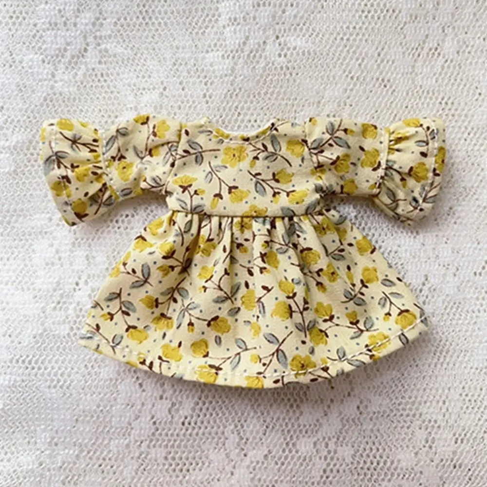 Cotton Printed Doll Dresses Short Sleeve Accessories