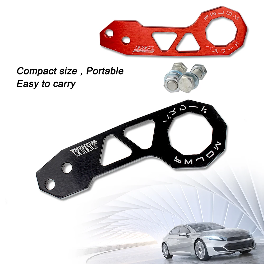 Universal Aluminum Alloy Rhombic Towbar Towing Tools For JDM Car Front Trailer Hook AK-8108 Car Auto Rear Bumper