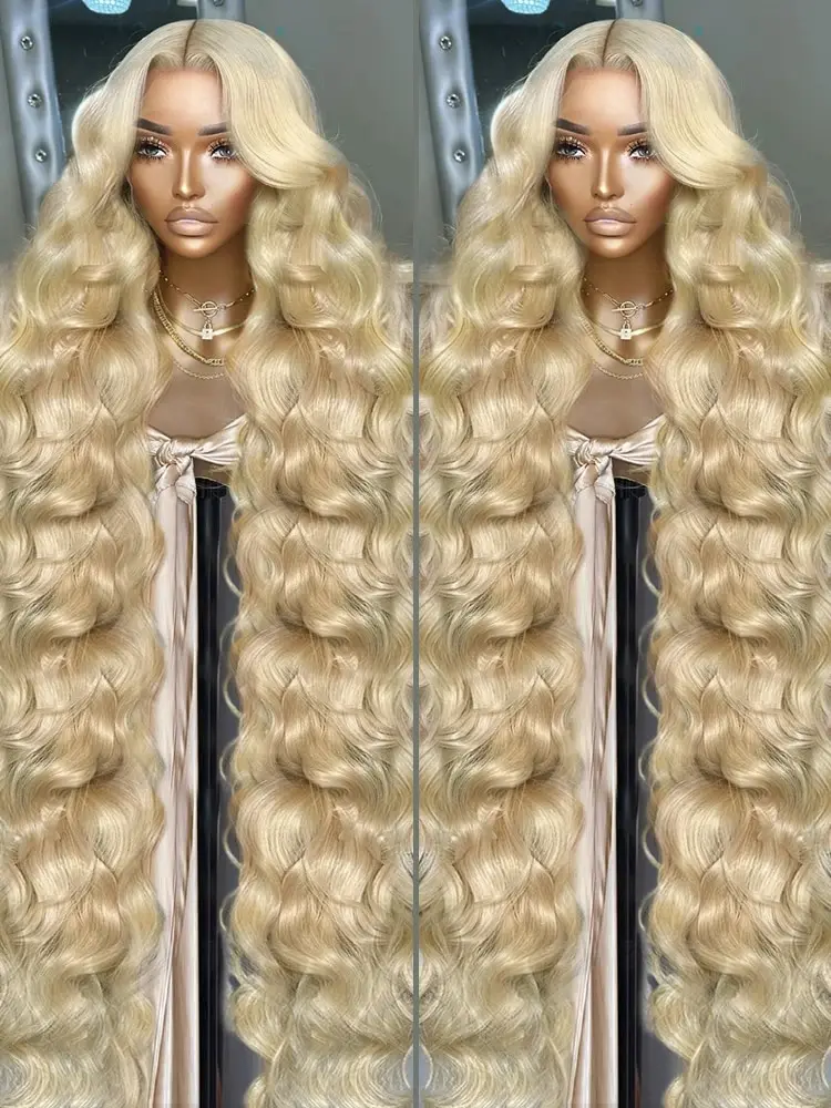 

613 Honey Blonde Wig Human Hair Body Wave 13x6 HD Lace Frontal Wigs Brazilian Colored Wig 13x4 Honey Blonde Front Wig For Women