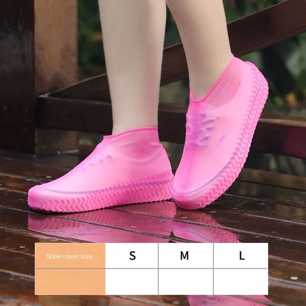 Waterproof Reusable Silicone Rain Boot Covers - Outdoor Overshoes 1 Pair