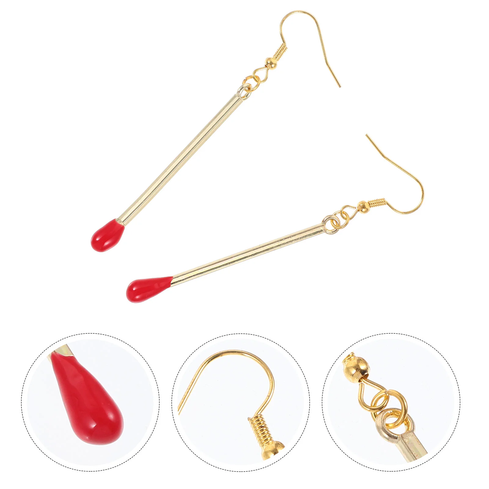 

Trendy Earrings for Women Matchstick Drop Teen Girls Fashion Female Dangle Alloy Pendant Miss