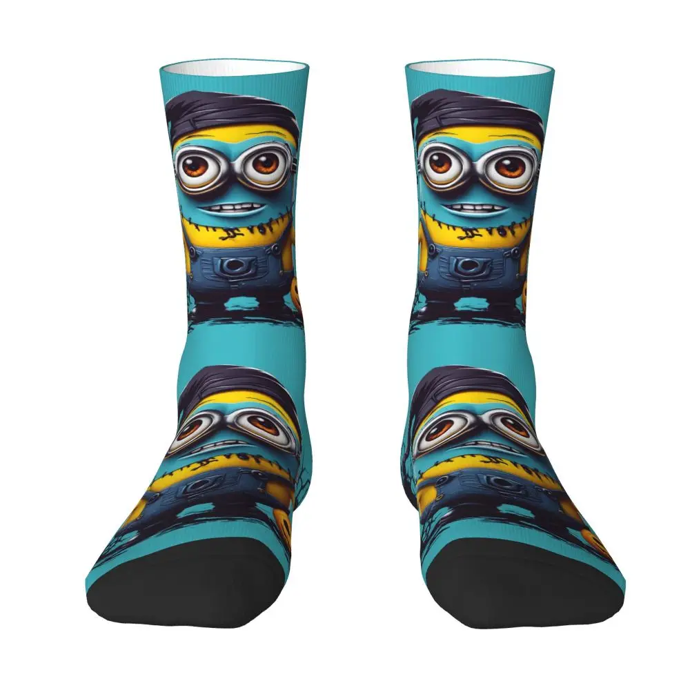 Custom Cool Print M- Minions Cartoon Socks for Women Men Stretchy Summer Autumn Winter M- Minions Bananas Crew Socks 51 Se02a15a25534424aa51852d973ec4f166