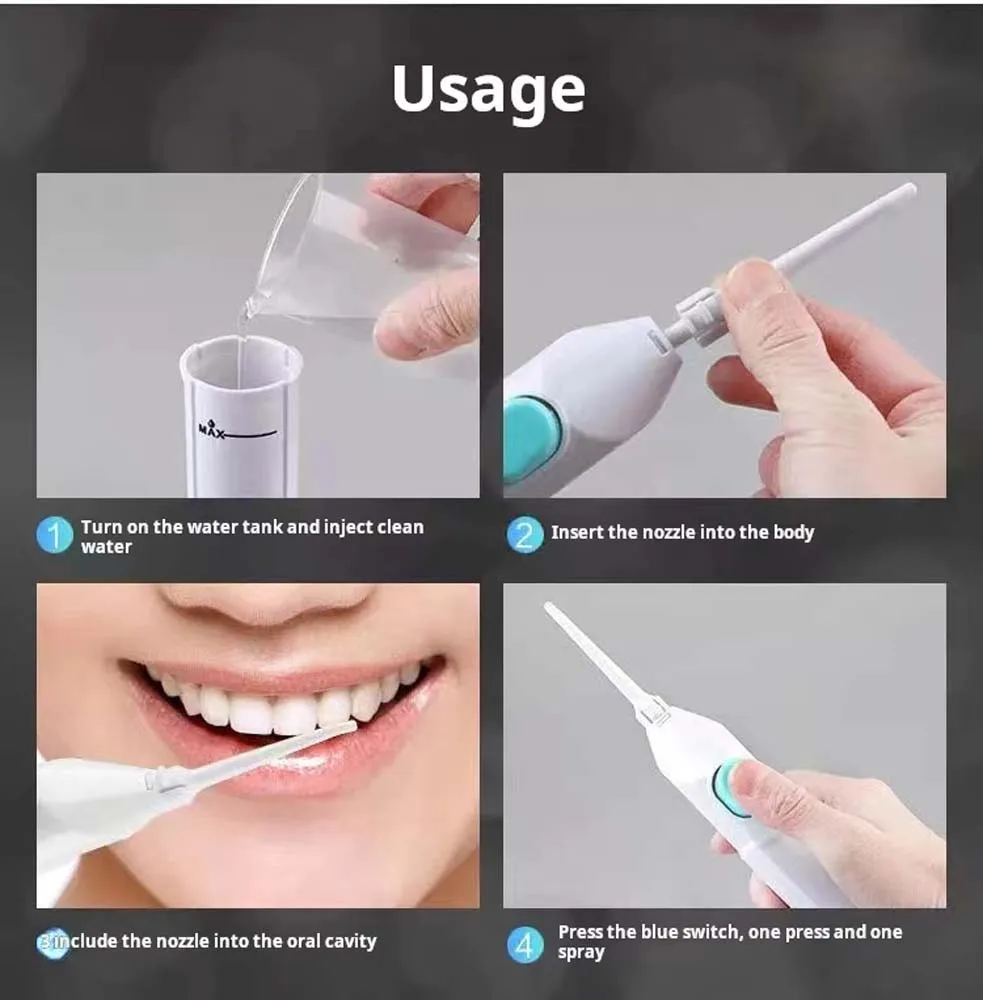 Oral Irrigator Manual Pressure Water Flosser Portable Dental Water Jet 90ML Tank Waterproof Teeth Cleaner For Oral Care oral irrigator dental cleaner water flosser