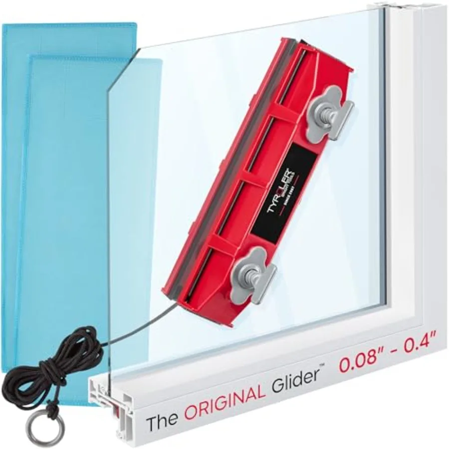 Tyroler Outside Magnetic Window Cleaner Tool The Glider S-1 AFC Double-Sided Window Cleaner Tool Fits Windows 0.1"-0.4" Thick M