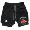 Anime Shorts for Men Gym Workout Running Athletic 2 in 1