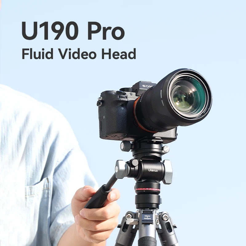 

Ulanzi U190 PRO Fluid Video Head 4kg Load for Tripod Monopod Camera Vertical Horizontal Shooting with Arca Swiss Quick Release