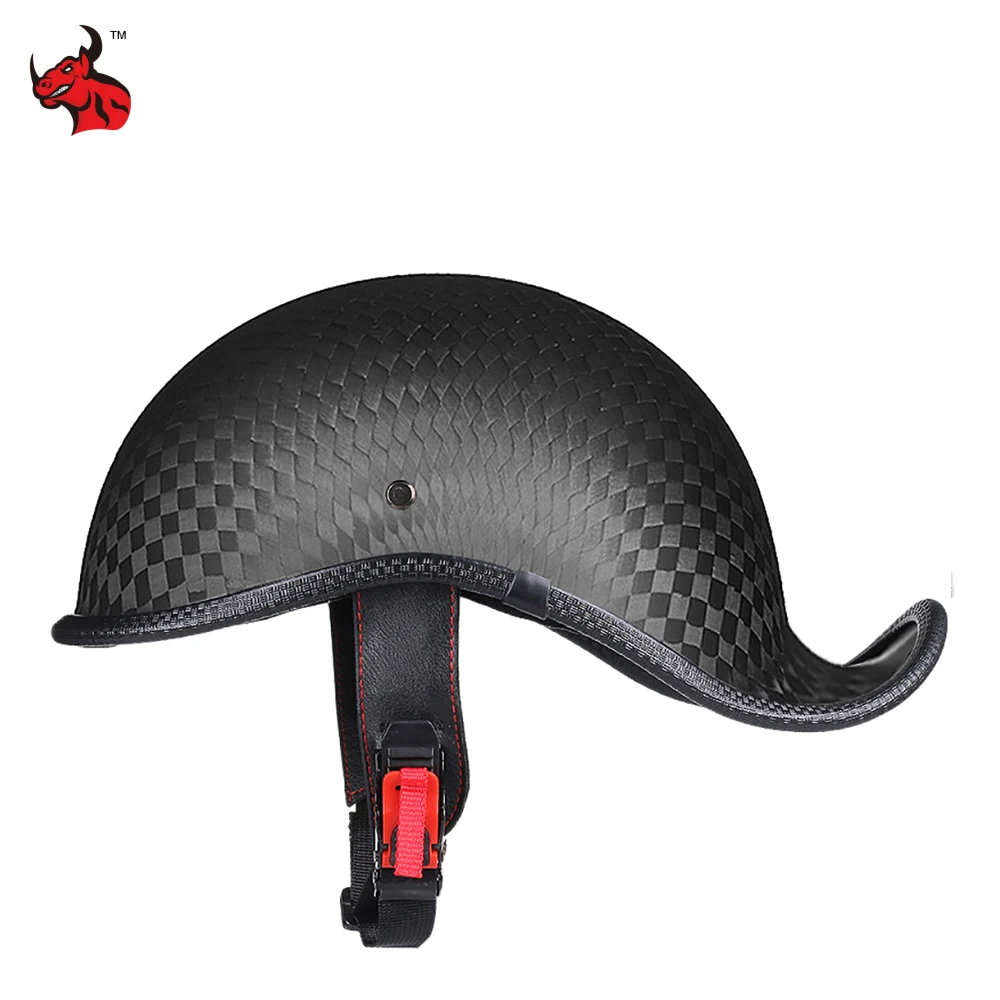 

Half Helmet Retro Carbon Fiber Helmets For Motorcycles Casque Moto Safety Motorcycle Equipment Electric Motorbike Secure Helmet