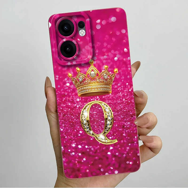 Crown Letter Painted Soft Silicone Phone Case - Enhanced Back Cover with Bumper Protection