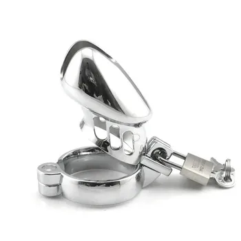 Metal Male Chastity Cage Device Set Small Penis Cage Lock Bondage Cock Ring Sex Toys
