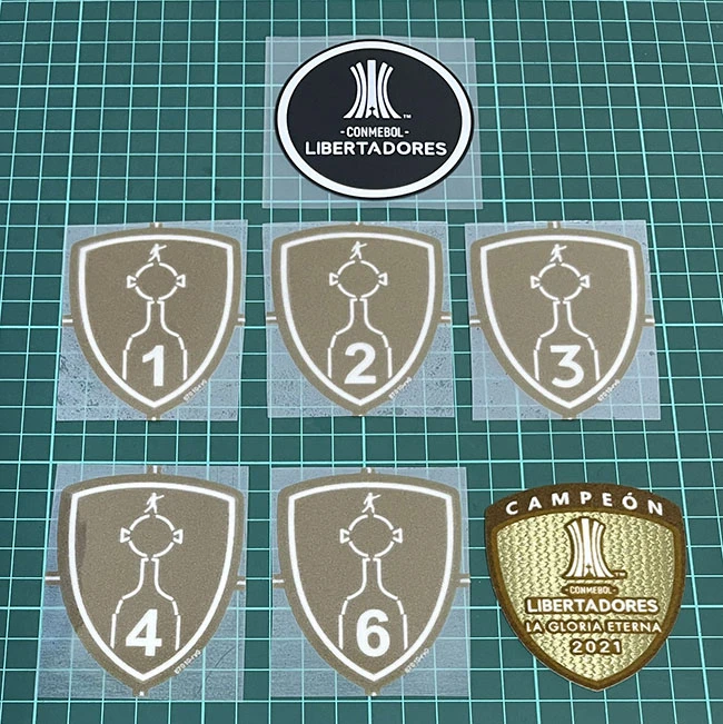 2022 NEW COPA LIBERTADORES PATCH SET CONMEBOL LIBERTADORES TROPHY 1 2 3 4 6 SOCCER PATCH