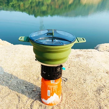 Foldable Silicone Camping Pot 2