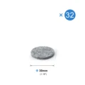 Gray 30mm 32pcs