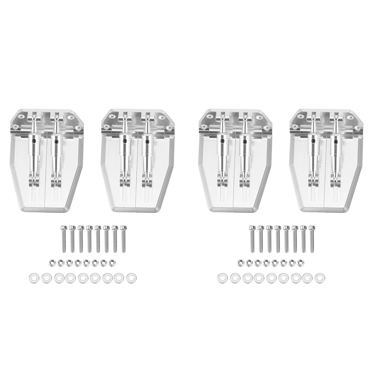 

4Pcs Metal Adjustable Trim Tabs 69X57X30mm for Nitro Gas RC Model Boat