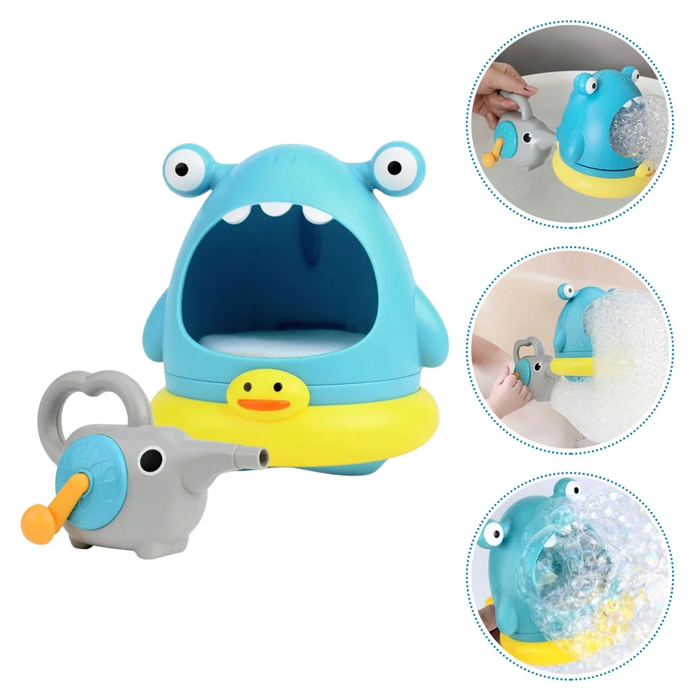 

2 Pcs Bubble Machine Bath Toy Kids Cartoon Shark Maker Outdoor Baby Toys Toddler