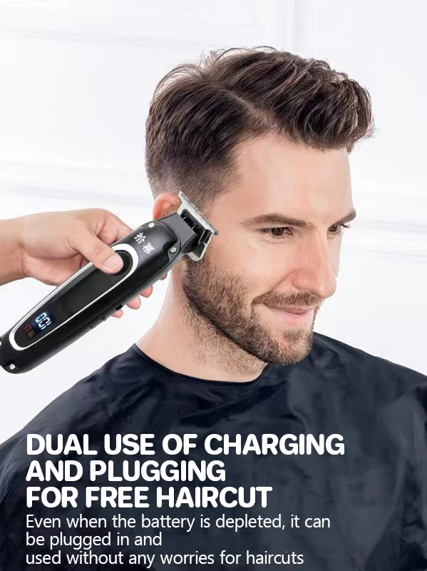 Description Picture 3 of itemProfessional Hair Clippers for Men Professional Barber Clippers and Trimmer Set Mens Cordless Barbers Haircut Kit LED Display