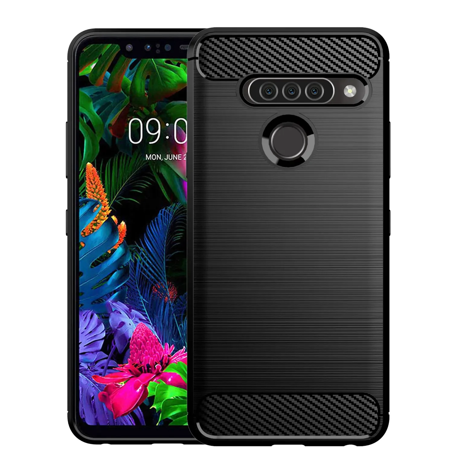 Shockproof Soft Matte Carbon Fiber Phone Cover