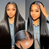 30 40 Inches Human Hair Ready To Wear Pre-Cut Lace Wear And Go Glueless Wigs Straight 13x4 Lace Front Human Hair Wig For Women 2