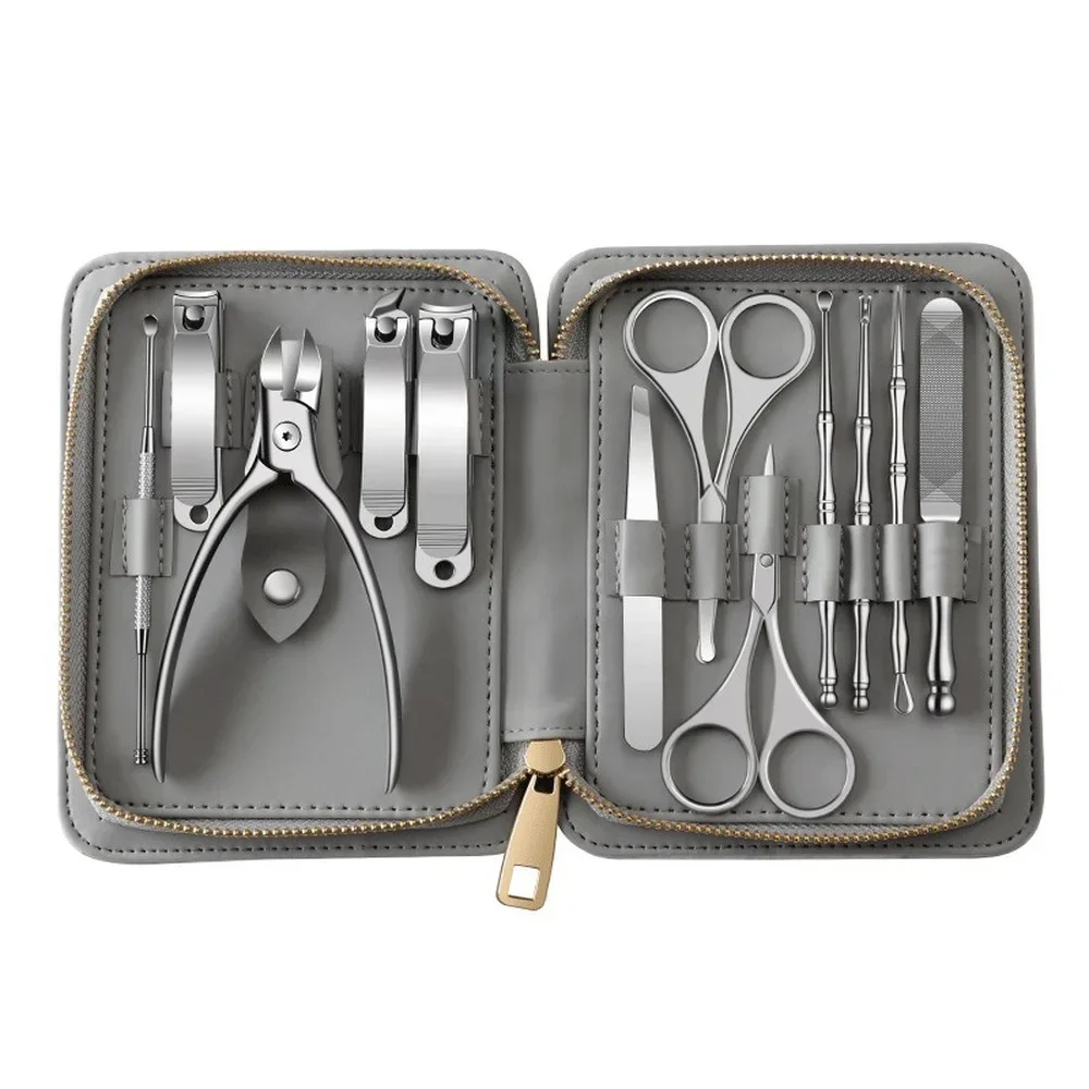 

Manicure Set Pedicure Sets Nail Clipper Stainless Steel Nail Cutter Tools Nail Scissors File Eyebrow and Eyelash Trimmer Kit