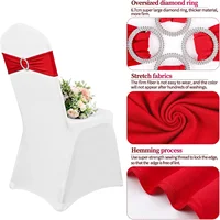 100/50/10pcs Elastic Chair Knot Wedding Decoration Buckle Sashes Back Cover Mariage Hotel Home Seat Elegant Modern Ribbon Decors 6