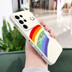 Vibrant Gradient Phone Case - Rainbow Warmth Collection - Galaxy S23 Ultra (White)