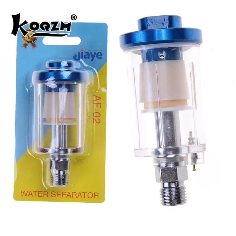 

1/4" Spray Gun Air Line Mini Filter Water Trap Clear Painting Moisture Tool