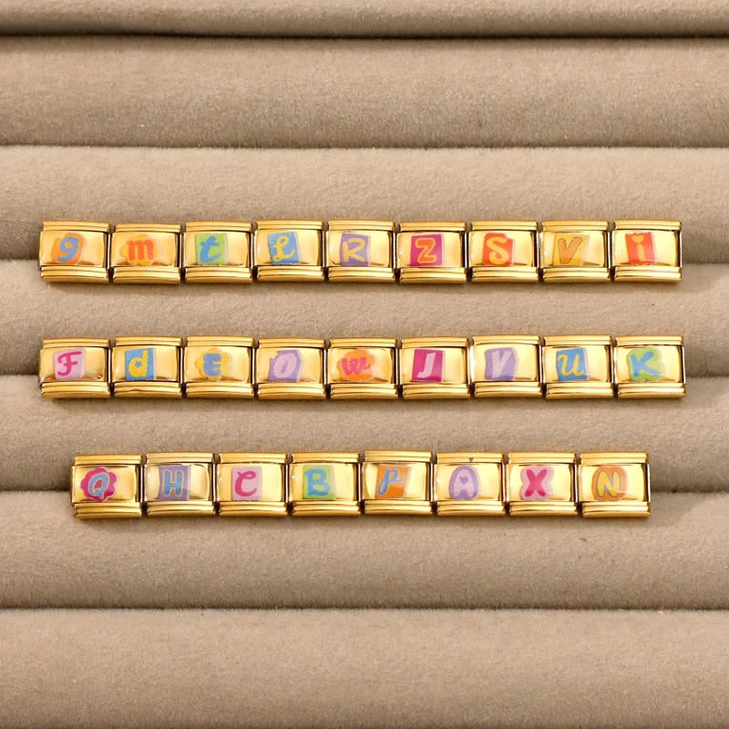 Creative English Letter Gold Charm Bracelet