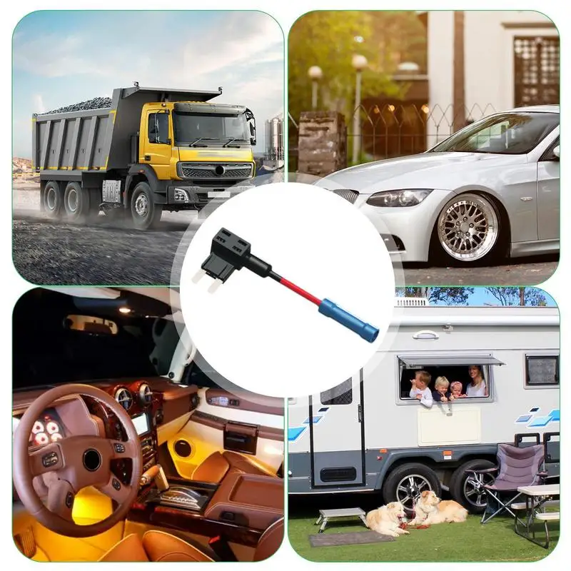 Car Fuses Kit Circuit Adapters And Fuse Set Add A Circuit Fuse Tap Fuse Adapter Splitter Small Taps Connector Replacement Car Plug Low Profile Car Interior