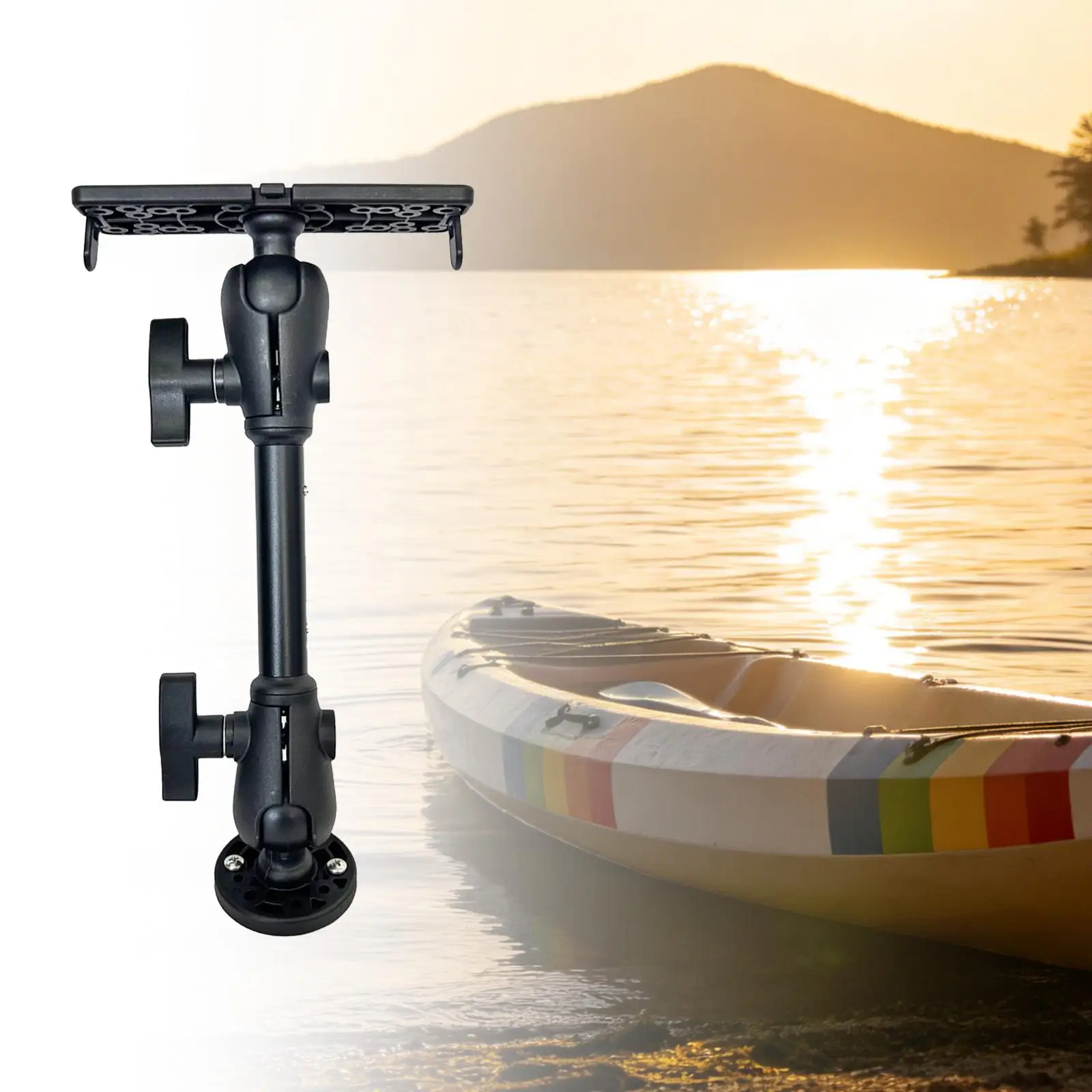쉬운 설치가 가능한 어군탐지기 마운트 플레이트, 카약에 낚싯대를 고정할 수 있는 범용 볼 홀더