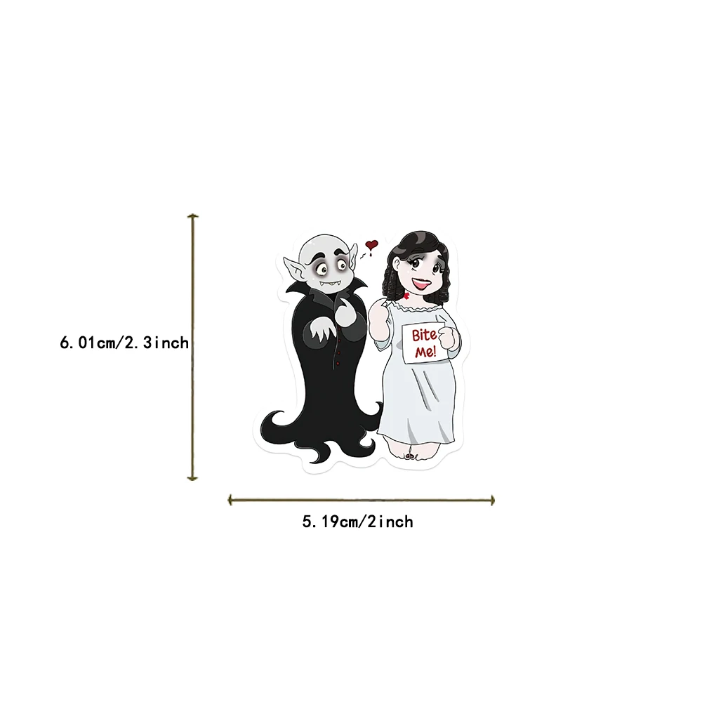 공포 영화 캐릭터 그래피티 방수 스티커 장식, 크리에이티브 트렌드 냉장고 헬멧, 기타 데칼, 도매, 50 개