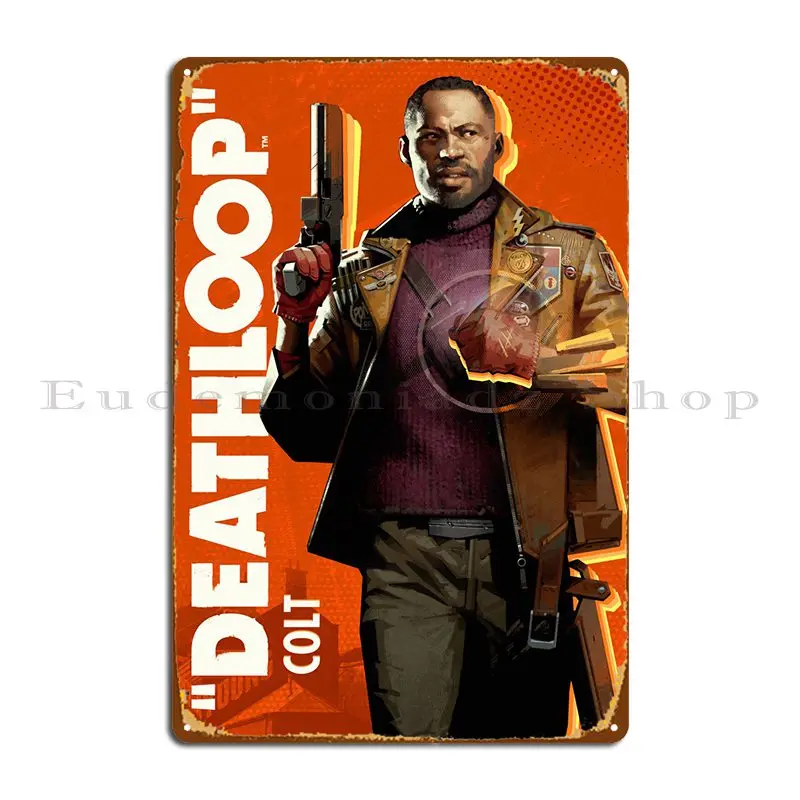 Colt Deathloop Metal Signs Club Soggiorno Cinema Personalizzato Arrugginito Tin Sign Poster