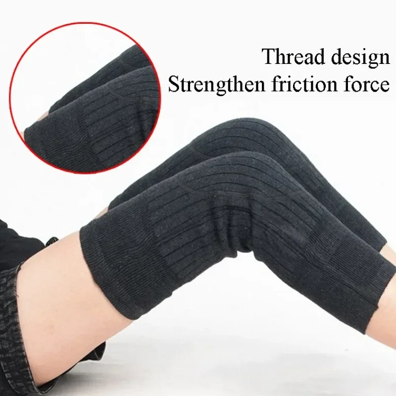 1 Pair Winter Warm Knee Pads Thickened Rabbit Fur Leg Warmer Pads Band Non-Slip Cold-proof Velvet Arthritis Knee Brace Pad