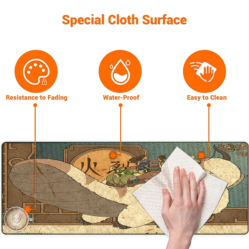 Avatar o Último Airbender Mouse Pad pc Gaming Acessórios Tapete Teclado Kawaii Mat Laptop Tapete Mousepad Xxl - Imagem 6
