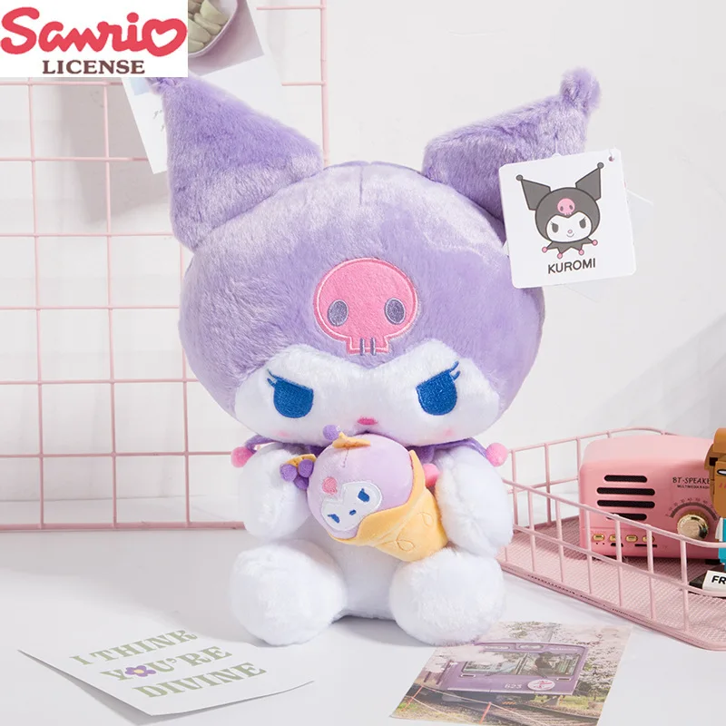 

Оригинальные шары-мороженое Sanrio Kawaii, 30 см, Kuromi, плюшевые игрушки, Мультяшные милые строительные детские игрушки, необычные подарки-сюрпризы