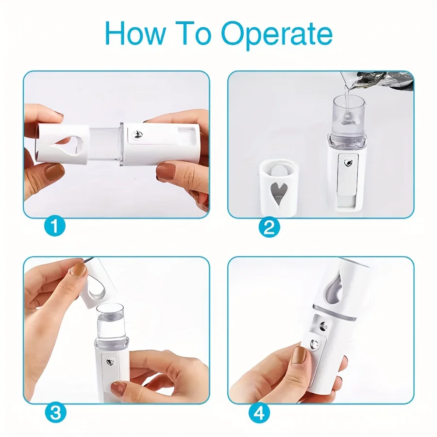 Nano-Mist Hydration Meter Home Portable Humidifier Face Cold Spray Moisturizing Beauty Cute Mini Handheld Sprayer 6
