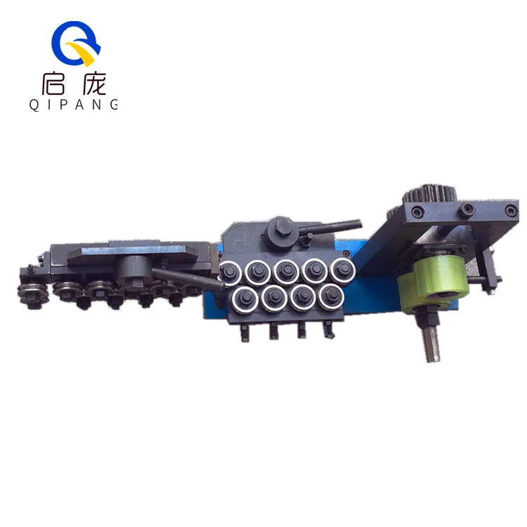 

straighten cut wire, hand crank wire straightener, 16 roll pipe straighteninhg