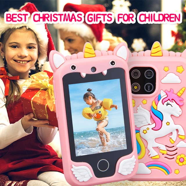 Jouets musicaux pour téléphone intelligent pour enfants, licorne de dessin animé, écran tactile, pour bébés filles et garçons, jouets éducatifs, cadeaux d'anniversaire et de noël 6